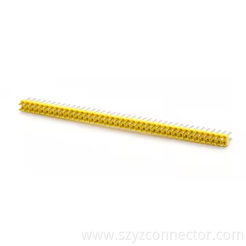 2.54mm Pitch Pin Header Dual Row Straight SQ0.64mm H2.5mm 21P-240P Colour (2)